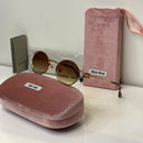 Miu Miu Round Gold Frame Sunglasses
