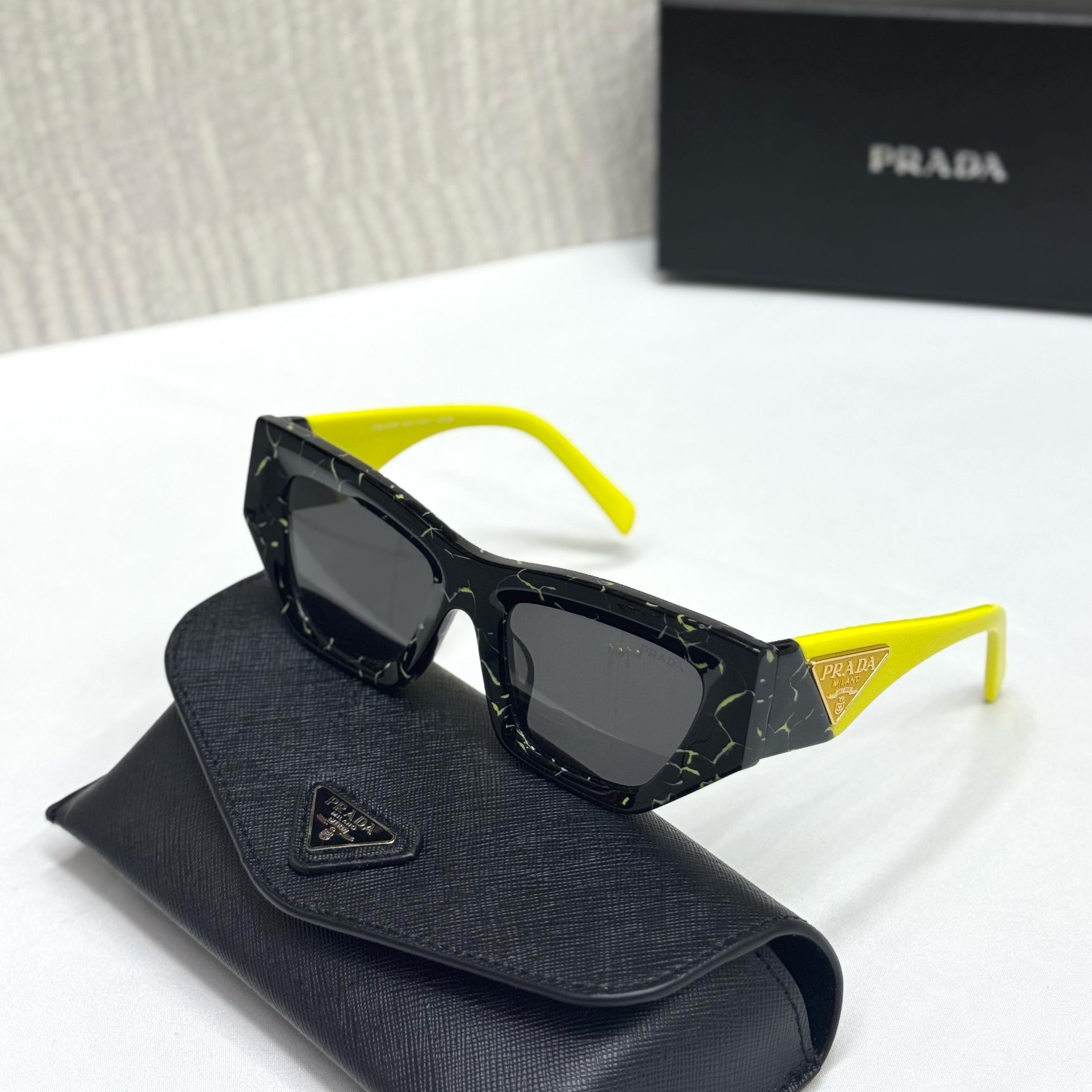 Prada Two-Tone Rectangle Sunglasses – PR 09ZS Style