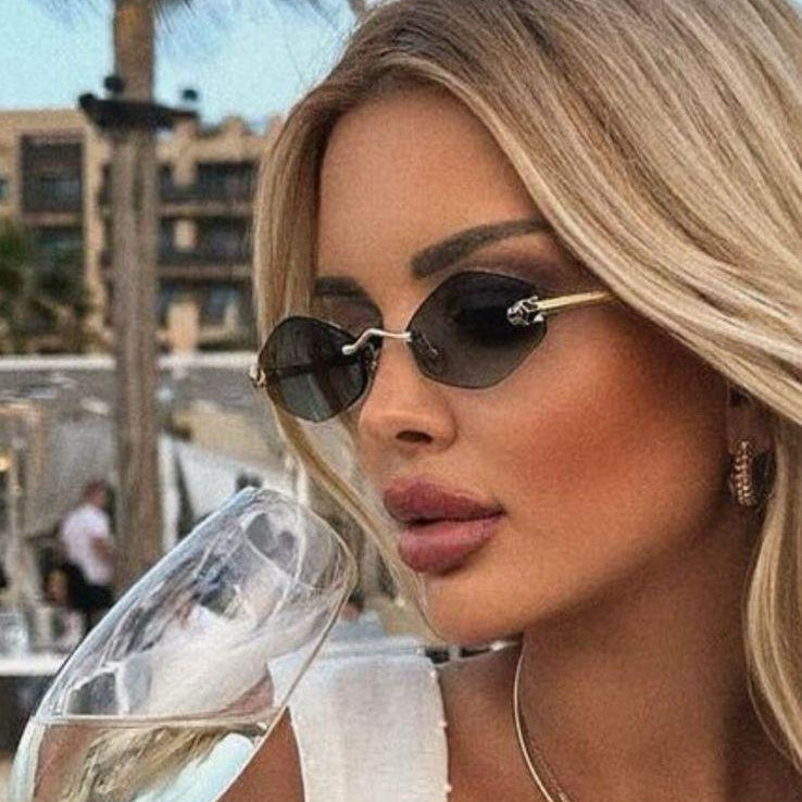 Cartier CT0190S Rimless Panther Sunglasses
