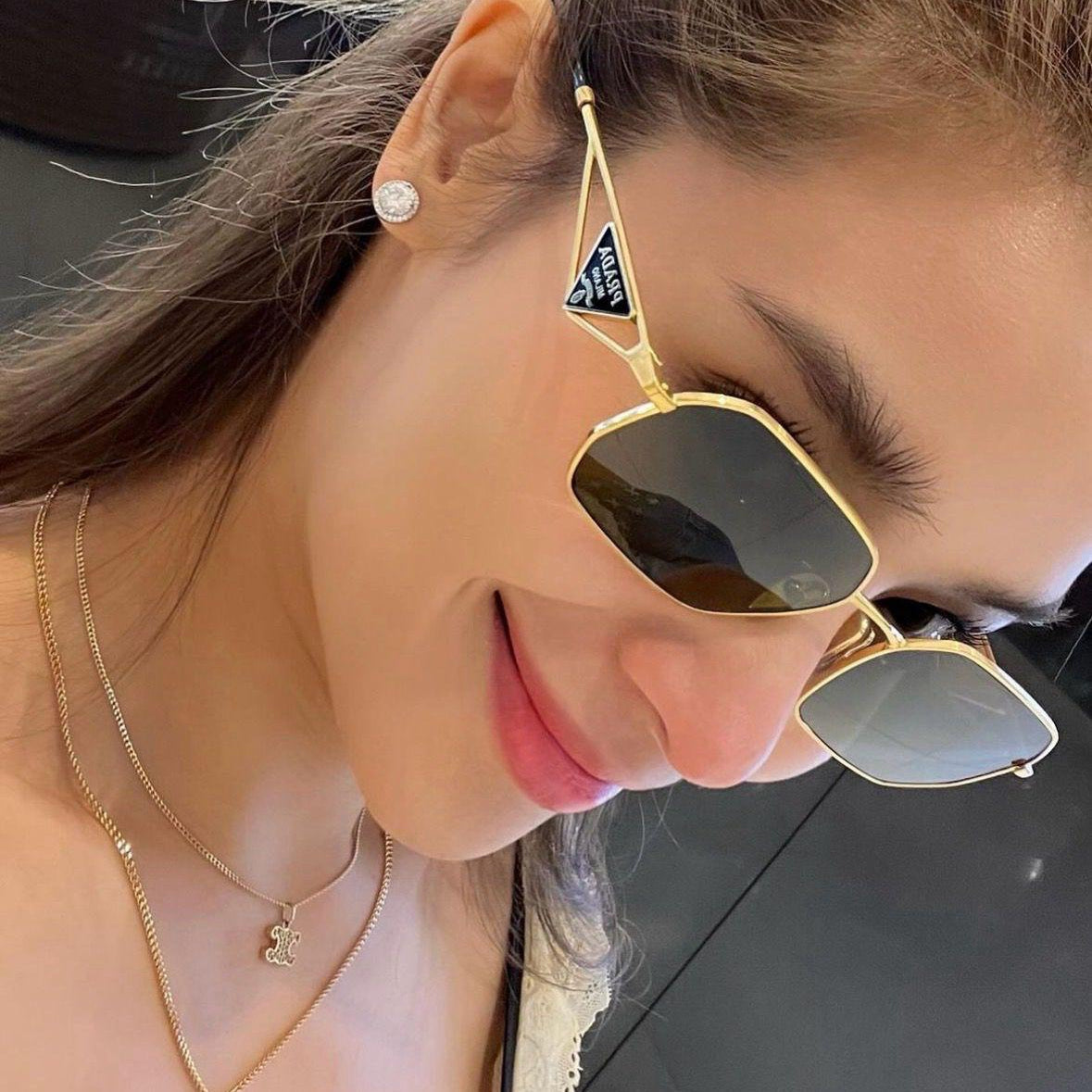 Prada Geometric Wireframe Sunglasses – PR 65ZS Style