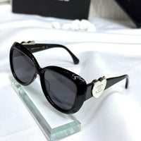 Chanel Heart Emblem Cat-Eye Sunglasses