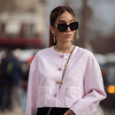 Chanel Heart Emblem Cat-Eye Sunglasses