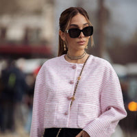 Chanel Heart Emblem Cat-Eye Sunglasses