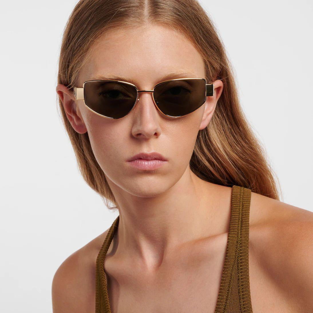 Celine Triomphe Gold Metal Sunglasses