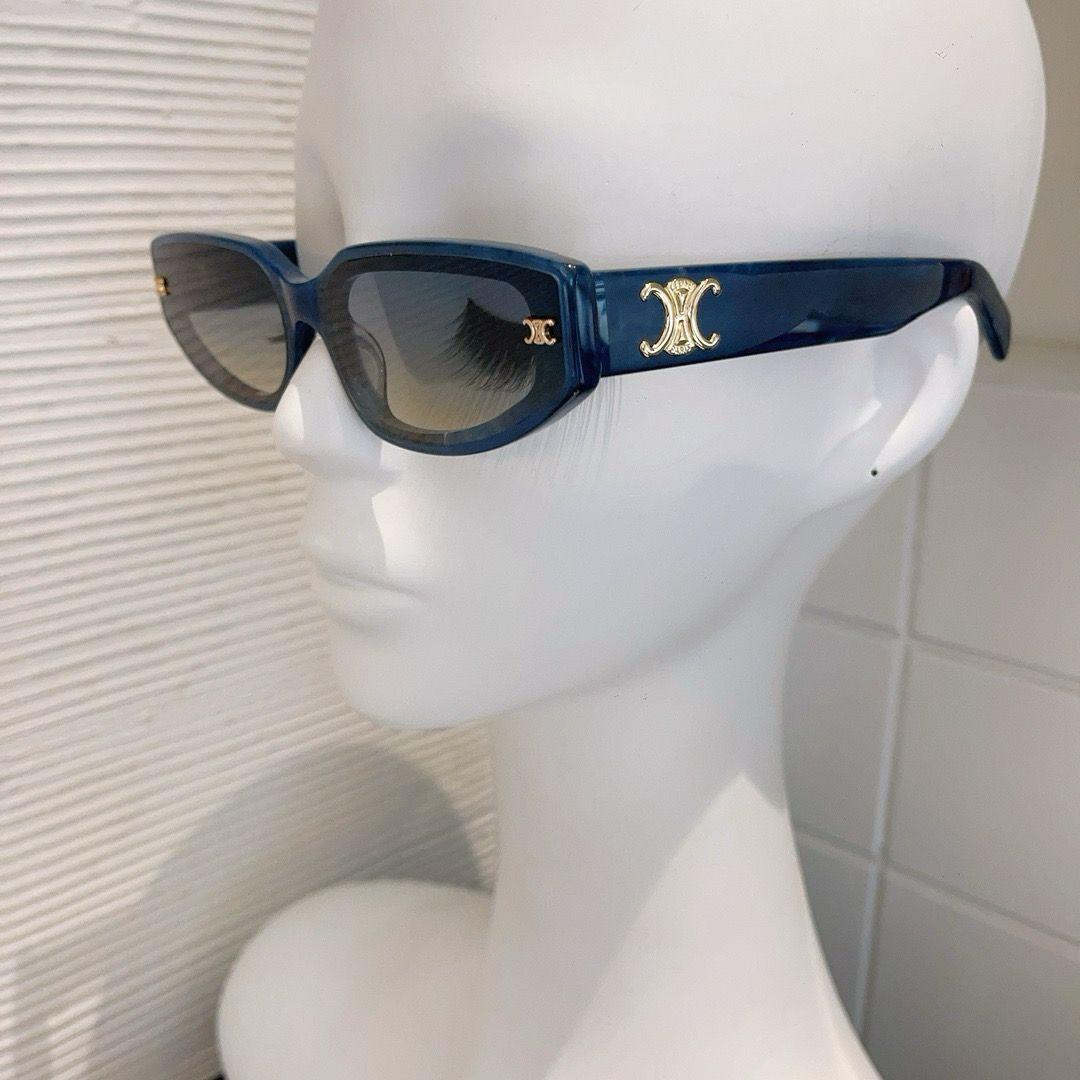 Celine Triomphe Black Cat-Eye Sunglasses