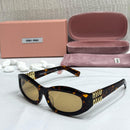 Miu Miu MU 10WS Tortoiseshell Oval Sunglasses