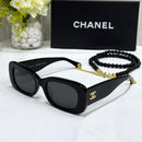 Chanel Rectangle Chain-Link Sunglasses