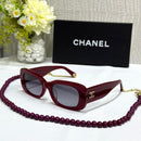 Chanel Rectangle Chain-Link Sunglasses