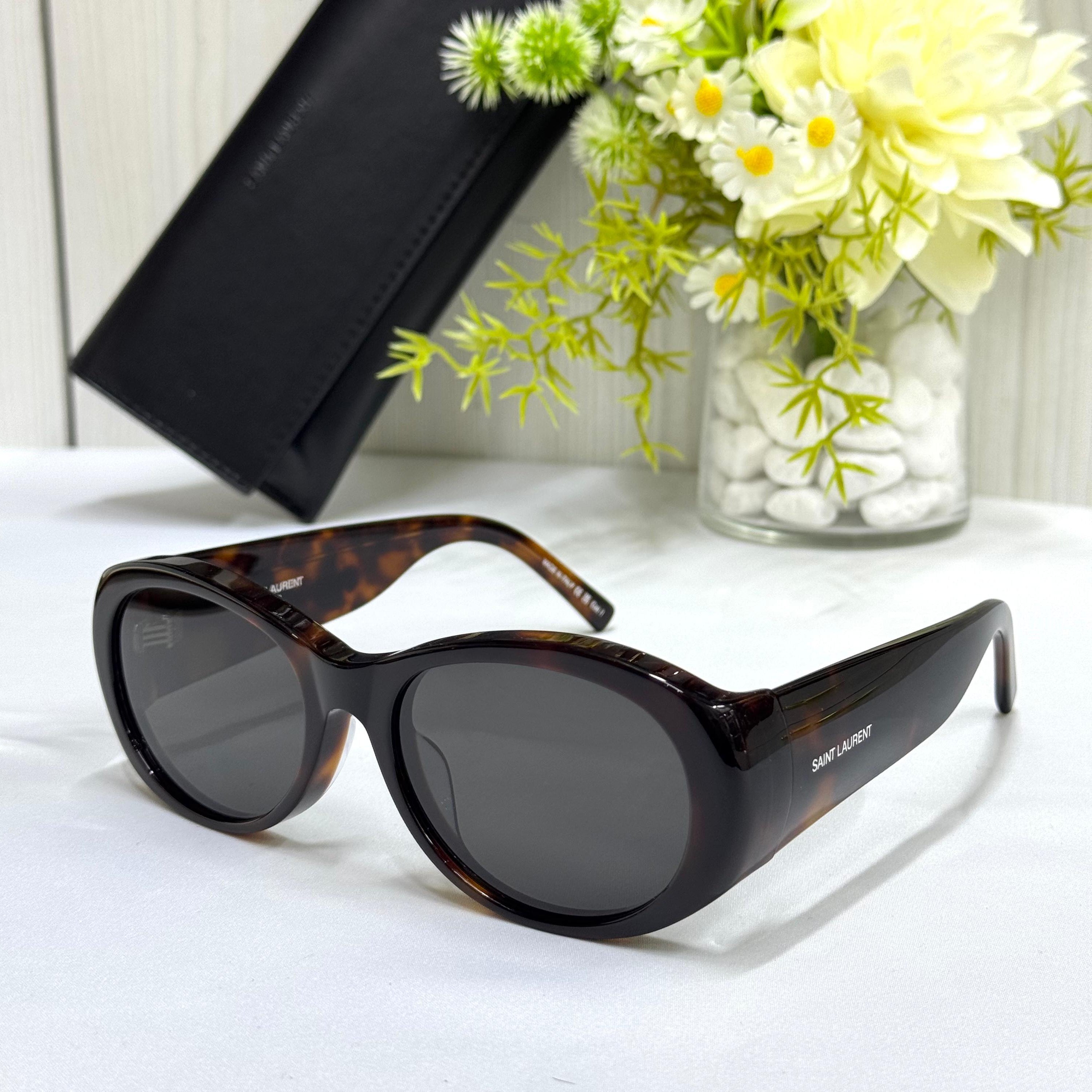 YSL Oval Frame Sunglasses – SL 557 Shade Style