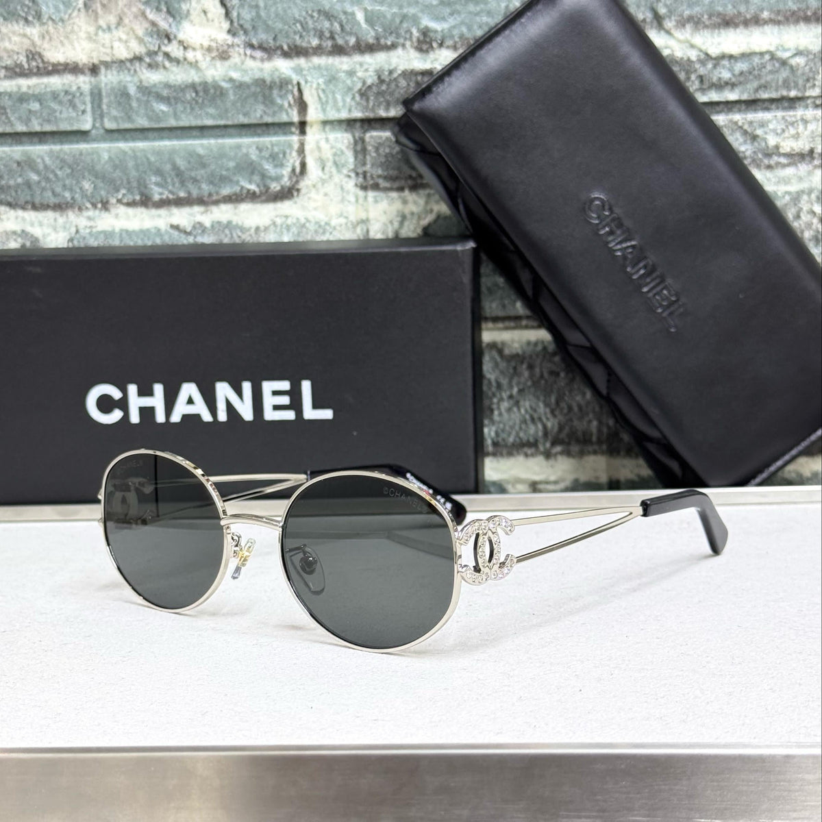 Chanel CC Logo Wireframe Sunglasses
