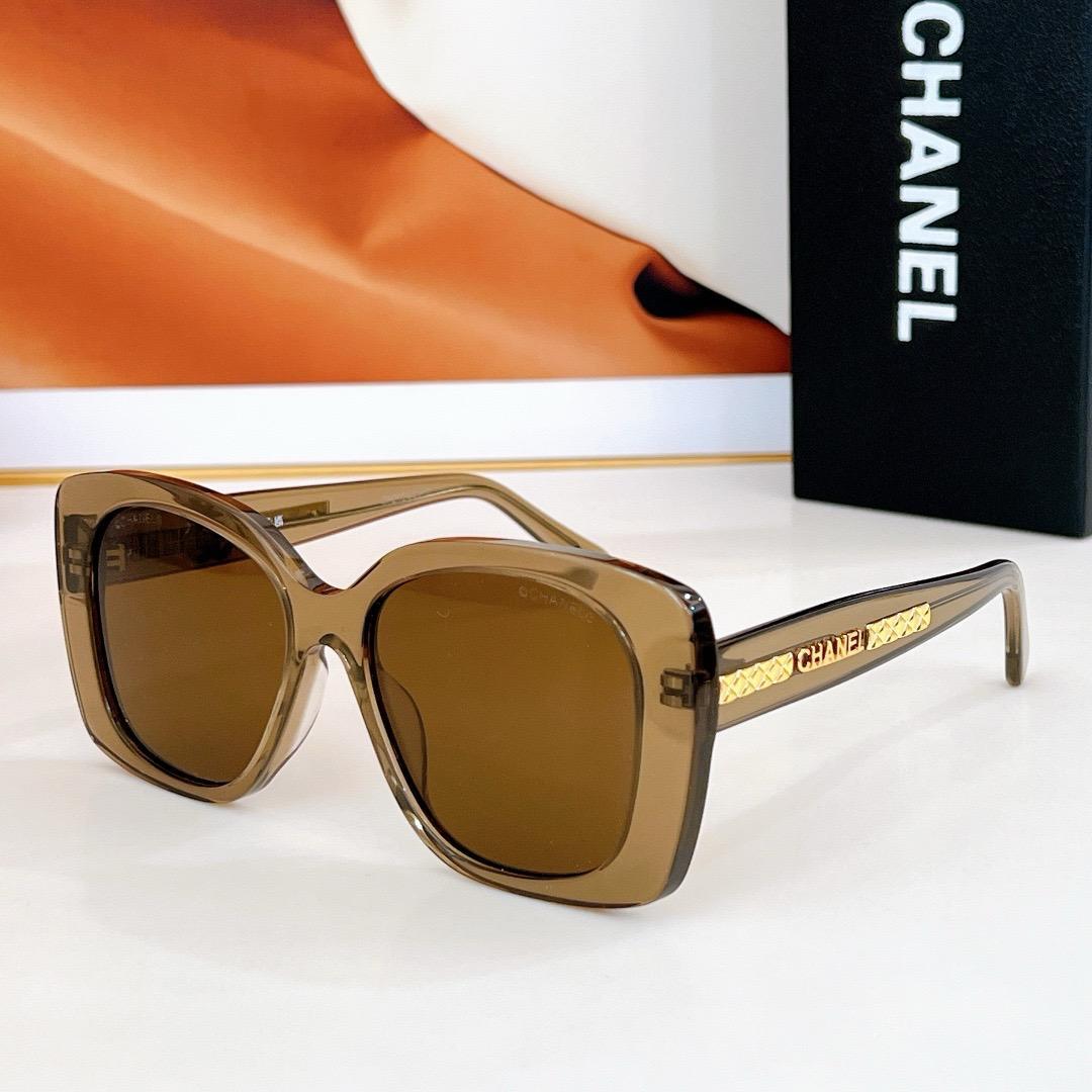 Chanel Oversized Quilted Logo Sunglasses