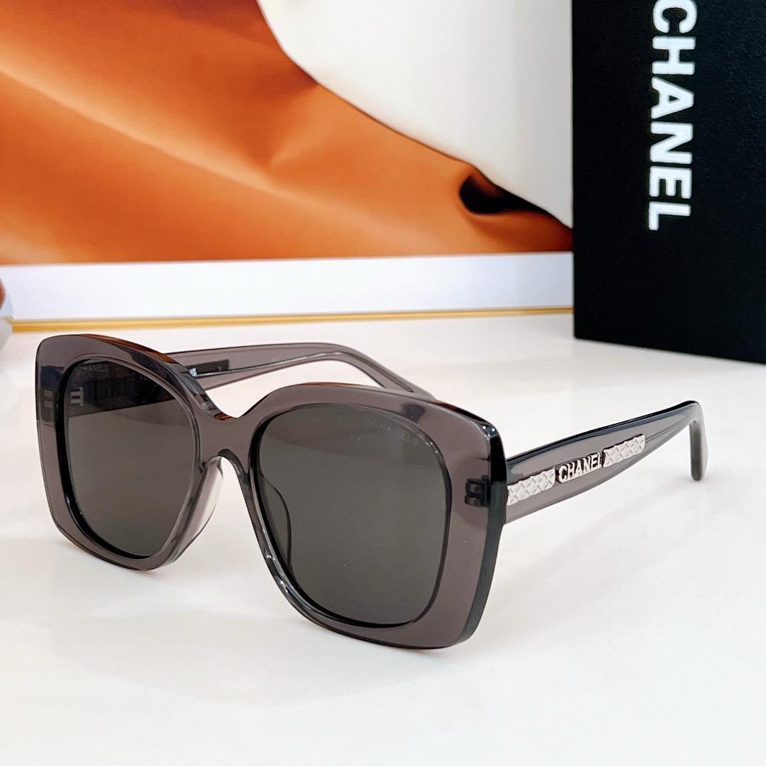 Chanel Oversized Quilted Logo Sunglasses