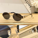 Celine Oval Triomphe Chain-Arm Sunglasses