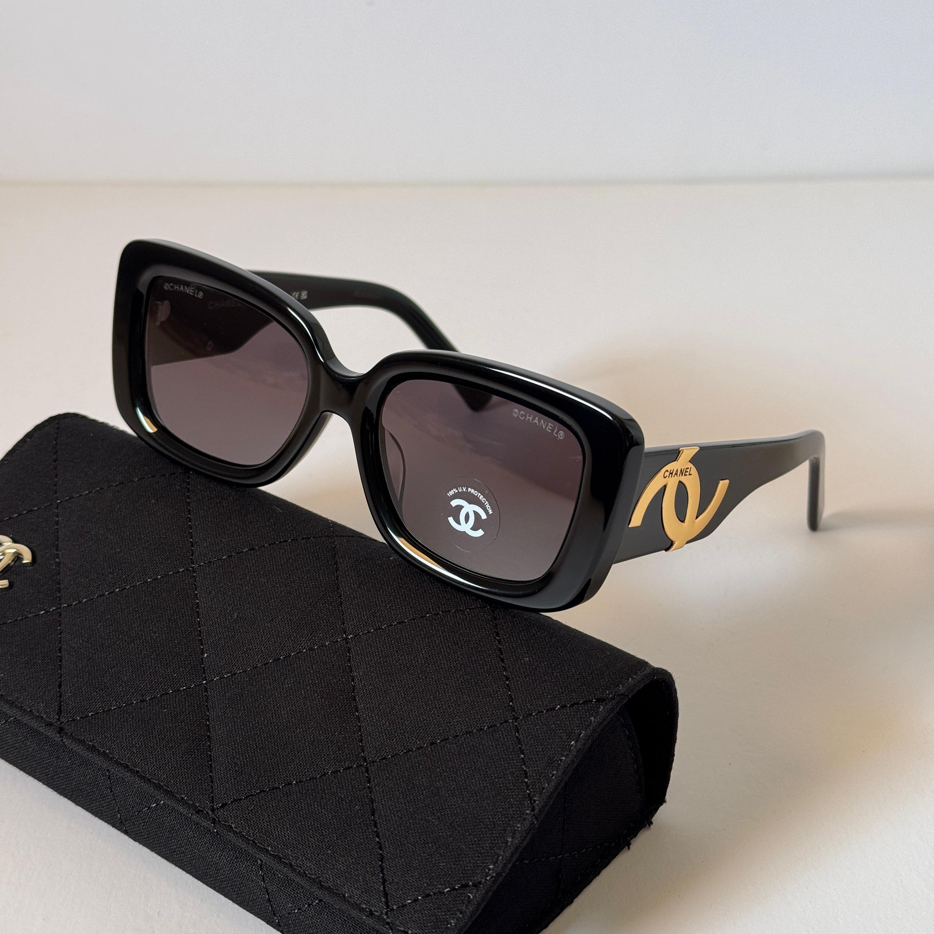 Chanel Square Gloss Black Sunglasses