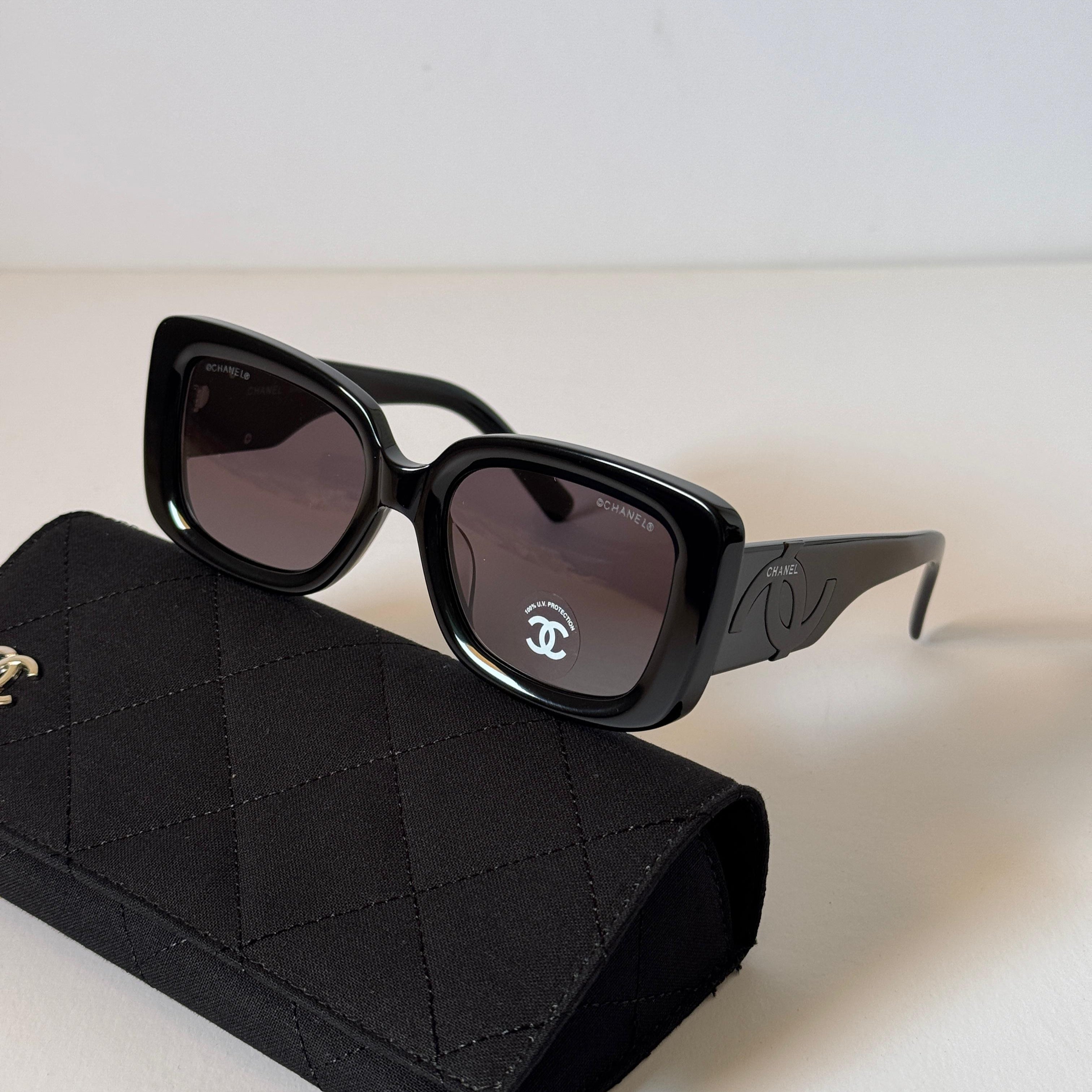 Chanel Square Gloss Black Sunglasses