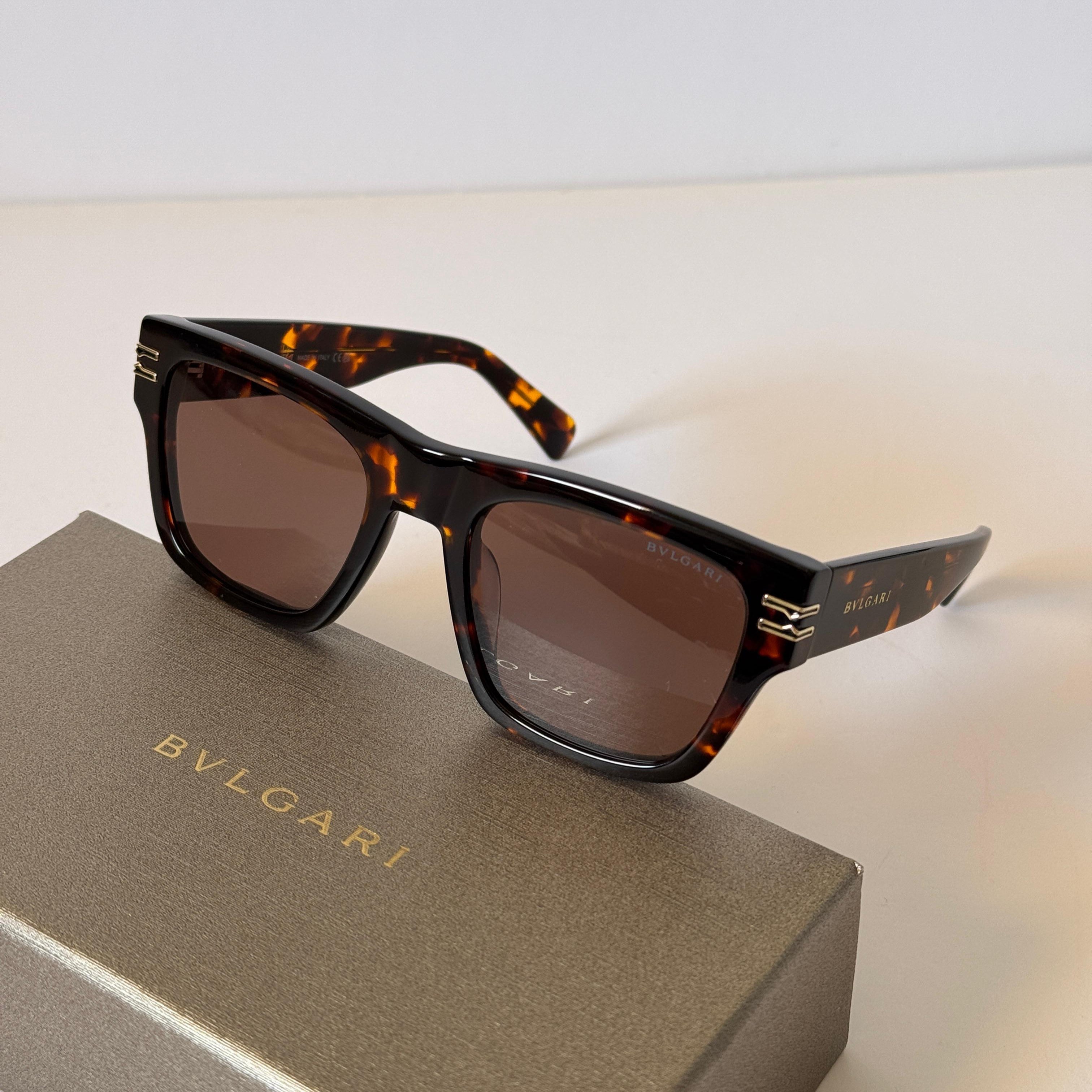 Bvlgari BV8243B Havana Square Sunglasses
