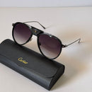 Cartier Buffalo Horn Leather Pilot Sunglasses