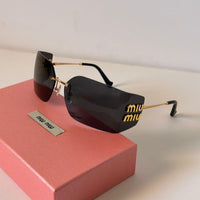 Miu Miu MU 10WS Rimless Shield Sunglasses