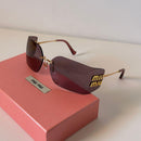 Miu Miu MU 10WS Rimless Shield Sunglasses