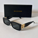 Balenciaga Dynasty BB Rectangle Sunglasses