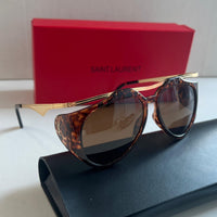 YSL Tortoise Shell Sunglasses – SL 276 Mica Metal-Bar Style
