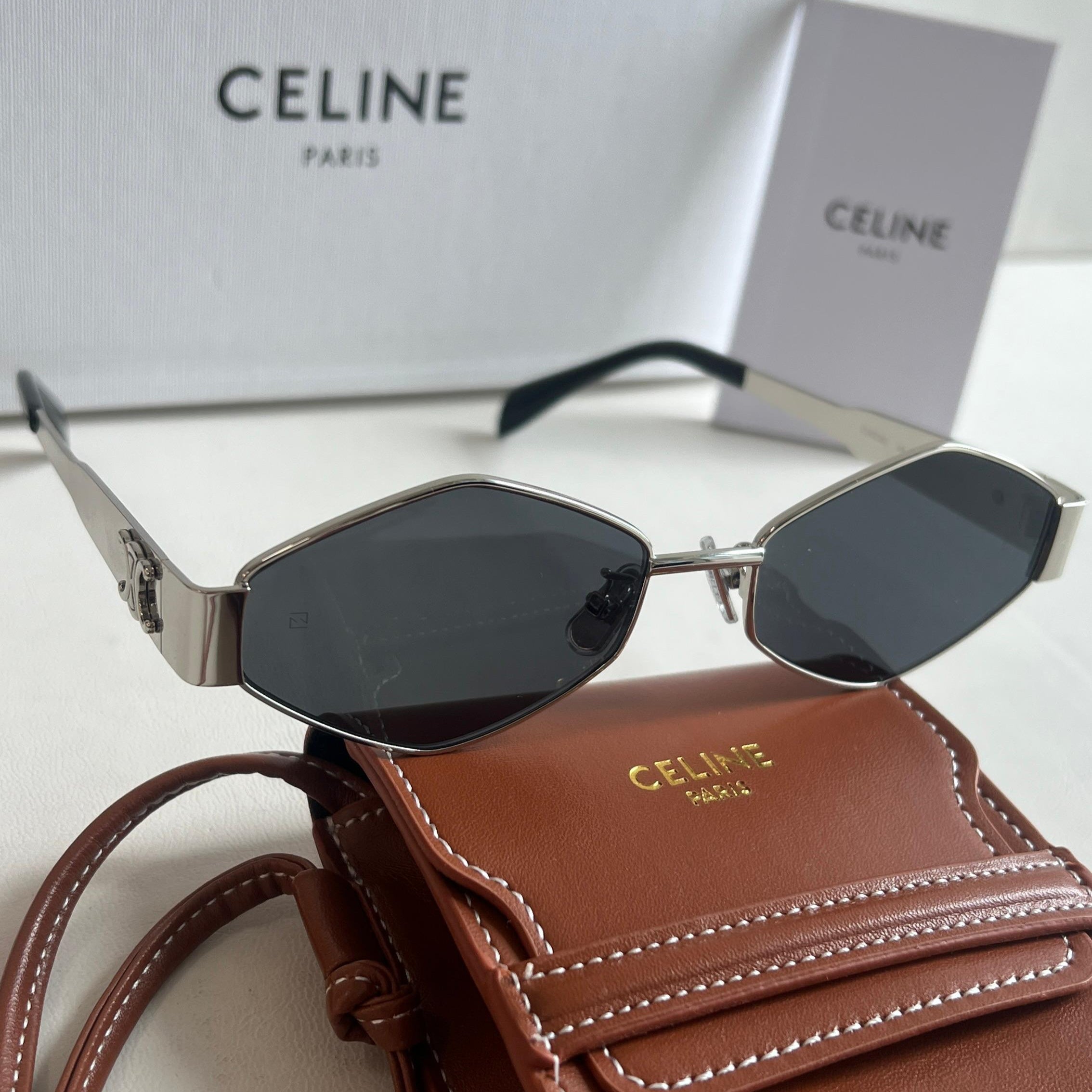 Celine Geometric Slim Shield Sunglasses