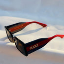 Gucci GG0061S Oversized Square Sunglasses – Red/Navy Edition