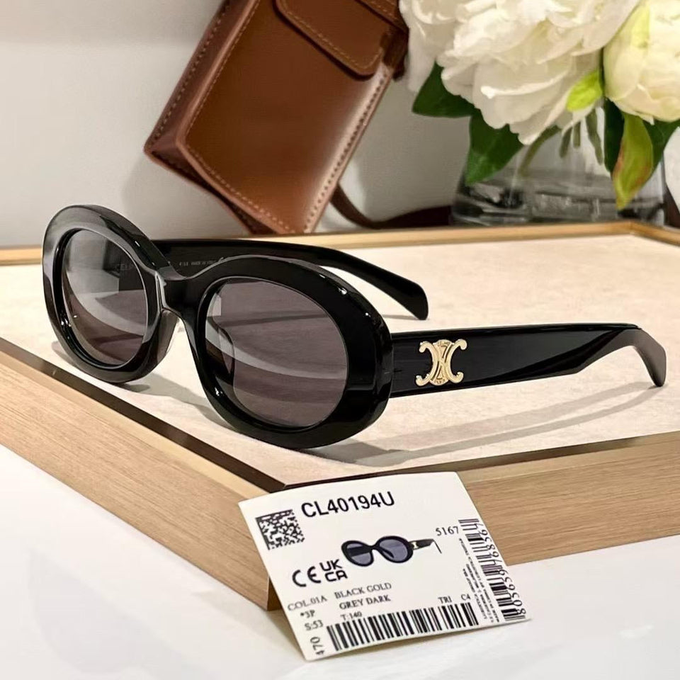 Celine CL40194U Milky White Oval Sunglasses