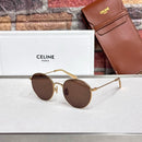 Celine Round Slim Metal Sunglasses