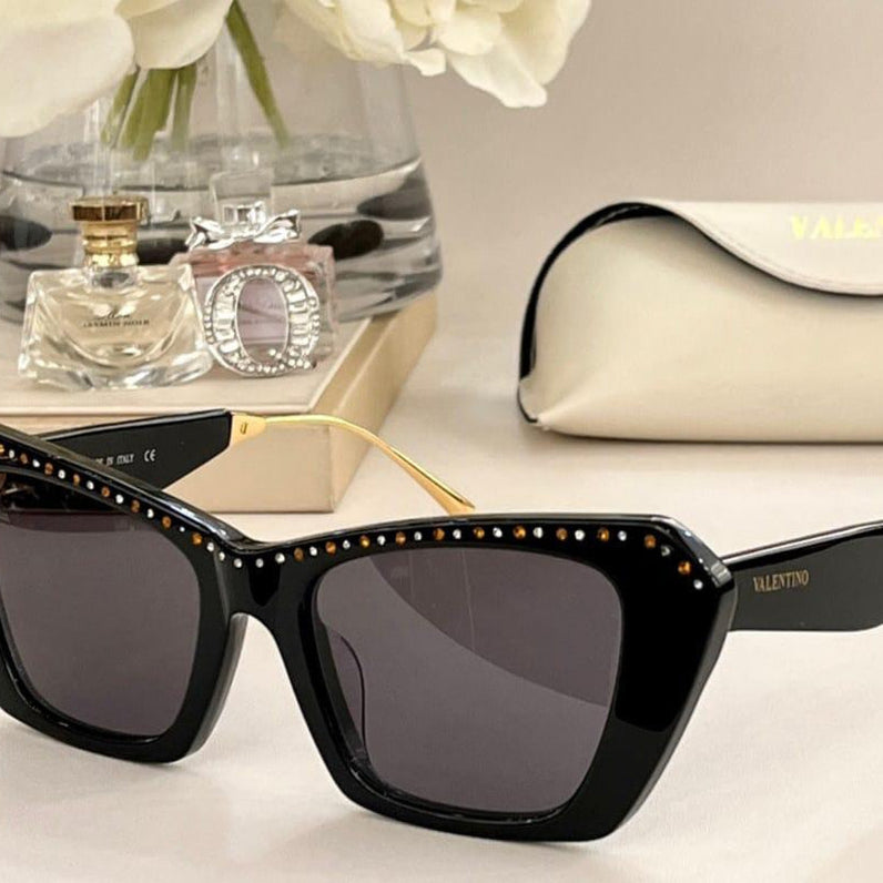 Valentino Studded Cat-Eye Sunglasses – VA4069 Tortoise Style