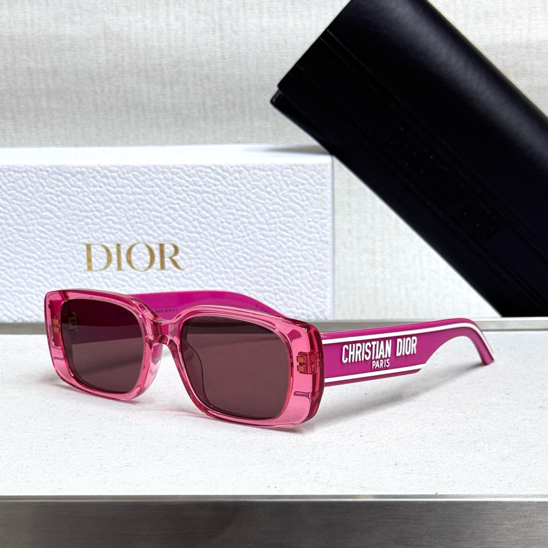 DiorSignature B1U Transparent Frame Sunglasses