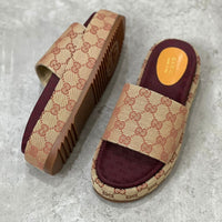 Gucci denim platform shoes