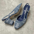 Chanel Denim Slingback Shoes