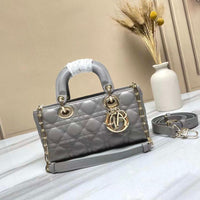 Dior Lady D-JOY Latte Cannage Lambskin Small Bag