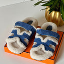 Hermes Chypre Shearling Sandals