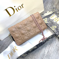 Lady Dior pouch Cannage Calfskin Diamond Motif Bag