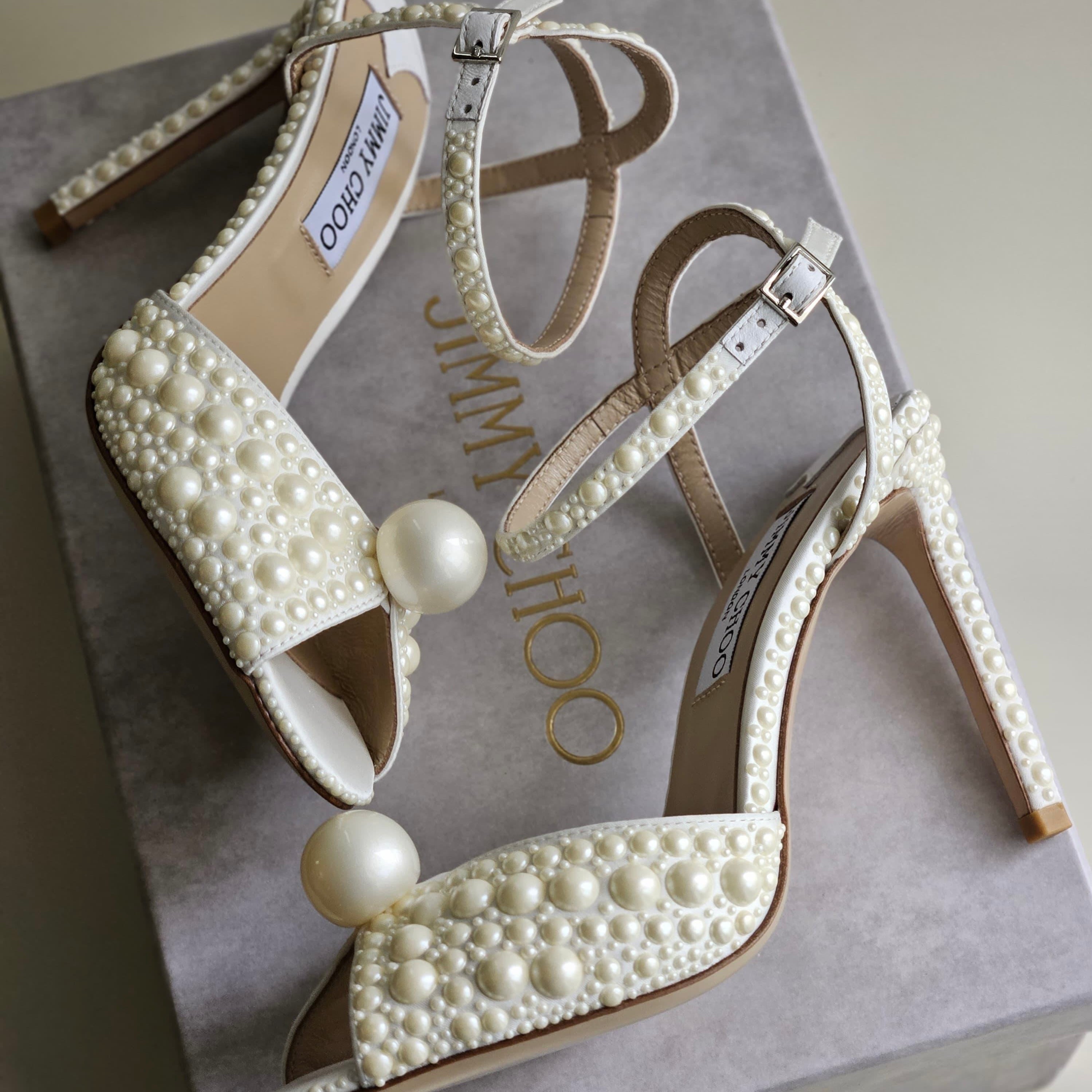 Jimmy Choo Sacaria Pearl-Embellished Shoes